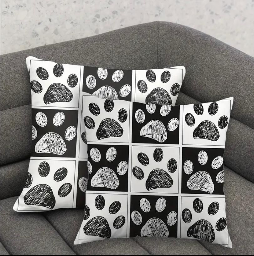 Pet/Human paw print pillow